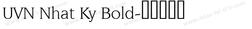 UVN Nhat Ky Bold字体转换
